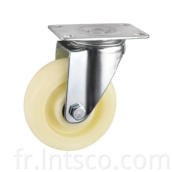 Medium Duty White Nylon Swivel Casters